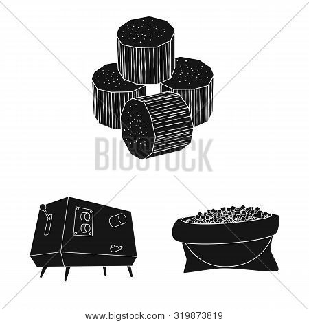 Isolated Object Of Sucrose And Technology Logo. Set Of Sucrose And Cane Vector Icon For Stock.