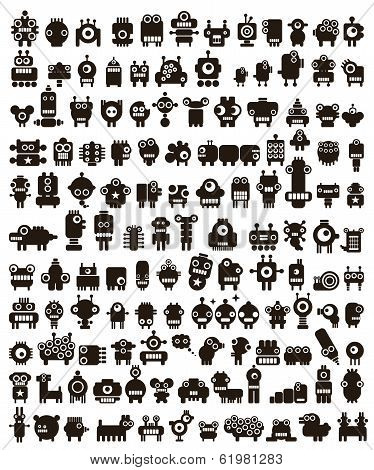 Mega set of small monsters and robots.