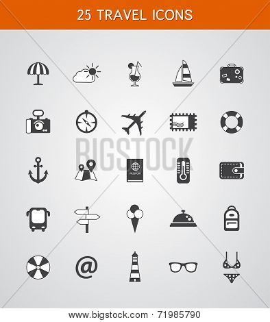 Set of travel flat design icons