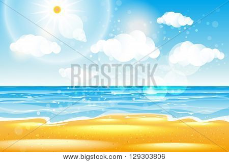 Sea of karon beach Thailand. Sea beach with waves blue sky and white sand. Beautiful sea wave. Empty sea beach. Sea waves. Colorful sea. Sea waves near beach. Beautiful sea beach. Sea beach. Warm sea vector art