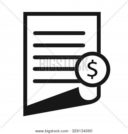 Invoice Line Icon. Payment And Bill Invoice. Order Symbol Concept. Tax Sign Design. Paper Bank Docum