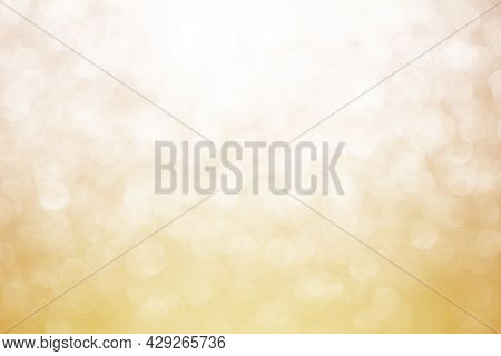 Gold Bokeh Background. Gold Abstract Bokeh Background, Festive Xmas Abstract Background With Bokeh D