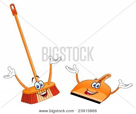 Broom And Dustpan Cartoon