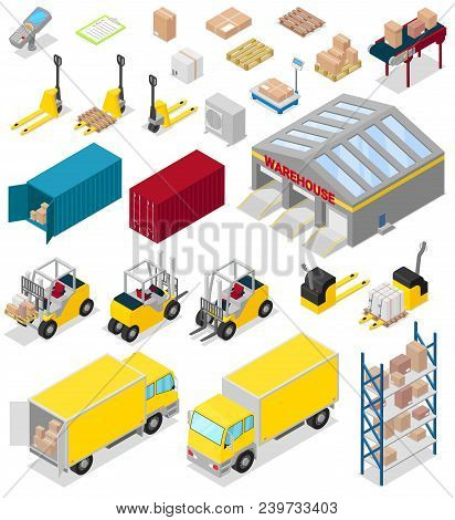 Warehouse Vector Distribution Storage Industry In Industrial Storehouse Of Warehouser Illustration S