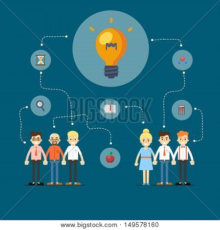 Social media network infographics with people and their social network. Community of social network people vector. Social media people. Social networking concept. Social media and social network people connecting. Social network map. Social network.