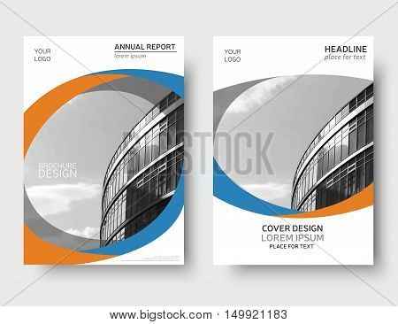 Color annual report cover, brochure design. Flyer layout, leaflet template. Presentation template, magazine cover. Book cover