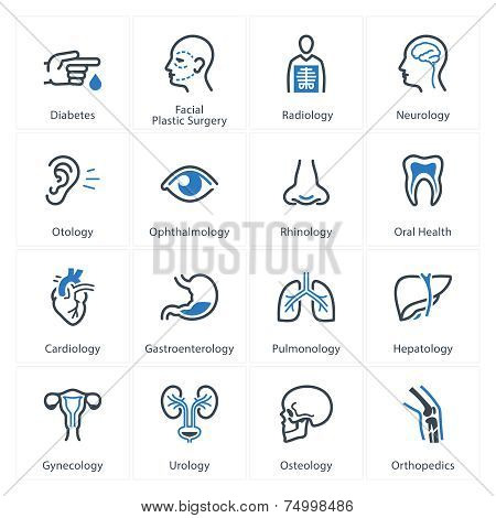 Medical & Health Care Icons Set 1 - Specialties