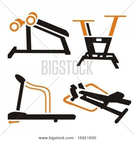 Gimnasio serie de iconos de Vector.