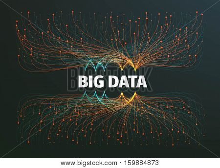 big data background vector illustration. Data streams. Infographic