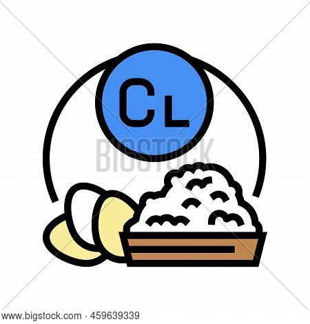 Cl Vitamin Color Icon Vector. Cl Vitamin Sign. Isolated Symbol Illustration