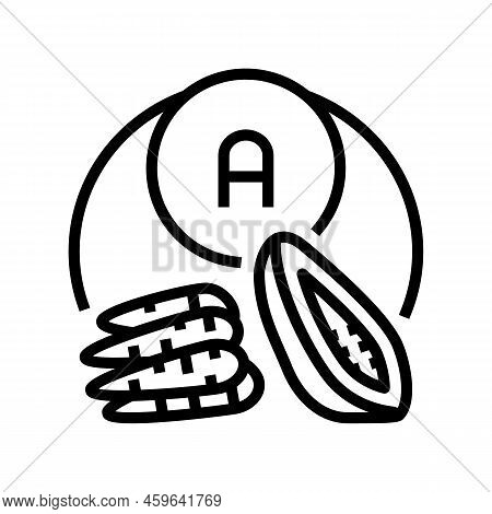 A Vitamin Line Icon Vector. A Vitamin Sign. Isolated Contour Symbol Black Illustration