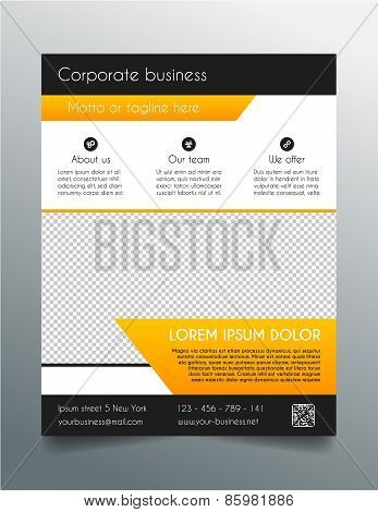 Business flyer template - fresh orange design