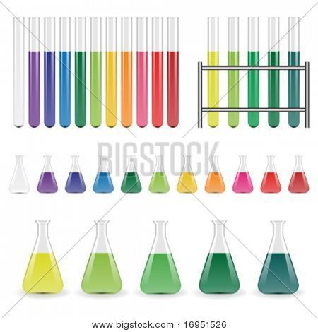 Vector Labor Flaschen / Reagenzgläser