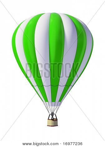 Hot air ballon isolated on white background