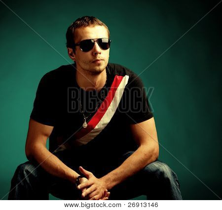 cool guy wearing sunglasses