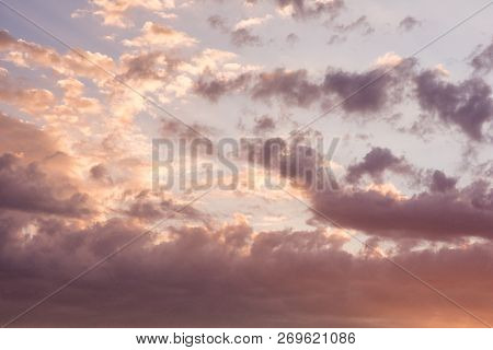 Beautiful Celestial Landscape. Sunny Dawn. Sunny Sunset.