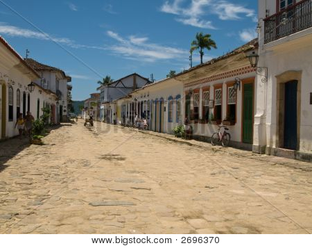 Street Scene, Paraty, Brazil.