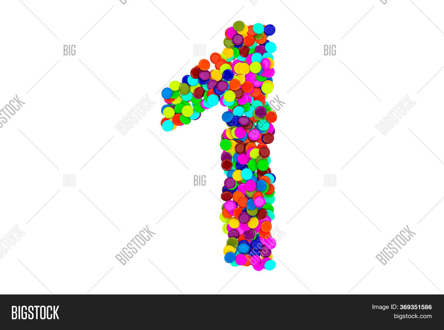 Number 1 Confetti. 3d Image & Photo (Free Trial) | Bigstock