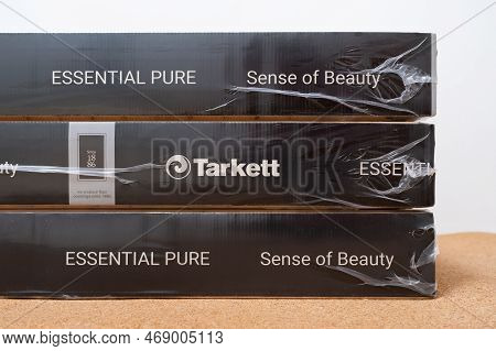 New Packs Of Tarkett Parquet. Minsk, Belarus, 2022