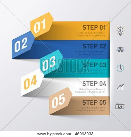 Absztrakt üzleti infographics folyamatsablont. Vektor.