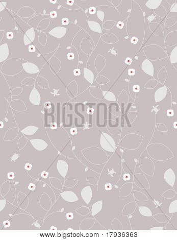 Vector seamless pattern displaying cute little turtles swimming in a retro garden.