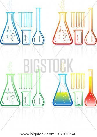 chemische Reagenzgläser Symbole