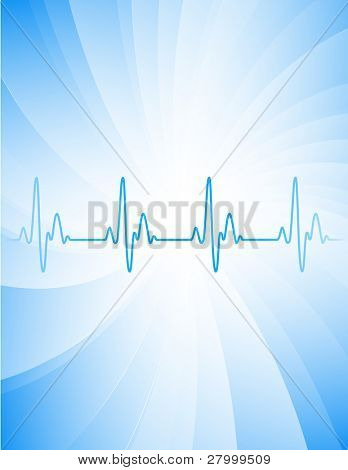 Vector abstracte achtergrond. Hart pulse.