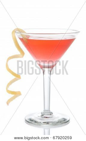 Cosmopolitan Martini Cocktail With Vodka Red Cranberry Juice