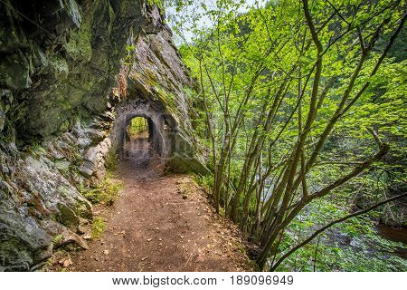 Rieger's trail along the Jizera River, between the towns of Semily and Zelezny Brod