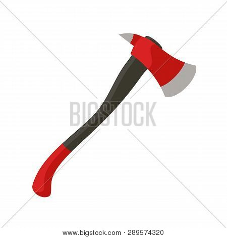 Fire Fighter Axe Icon. Flat Illustration Of Fire Fighter Axe Vector Icon For Web Design