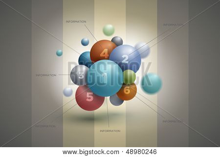 Vektor abstrakten Sphäre Infografiken Entwurfsvorlage. Elemente sind separat Vektordatei geschichtet.