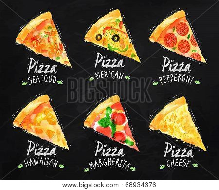 Pizza chalk set