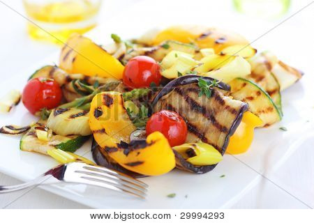 Grilled vegetables (zucchini, eggplant, onions, peppers, asparagus, tomato)