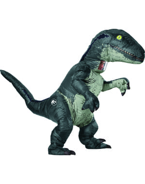 Disfraz de dinosaurio Velociraptor Blue inflable para adulto - Jurassic World