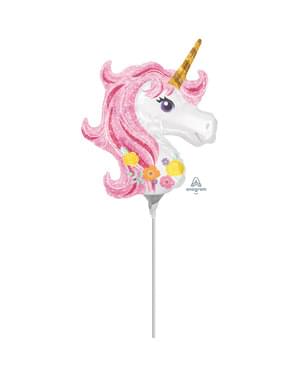 Small Unicorn Princess foil balloon (22x25 cm) - Pretty Unicorn