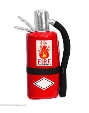 Bag in the shape of a fire extinguisher