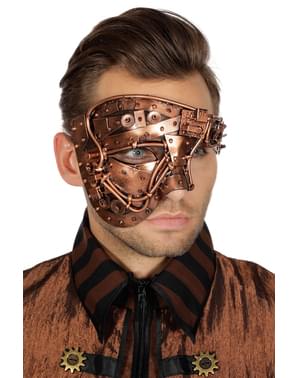 Masque Steampunk Demi Visage cuivré adulte