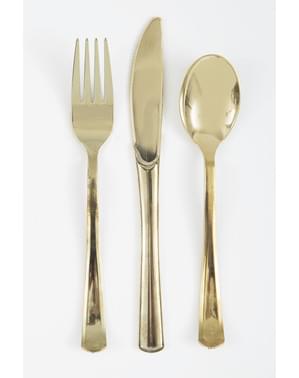 Golden Cutlery Set - Basic Colours Line