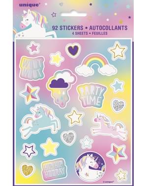 4 Happy Unicorn stickers - Unicorn