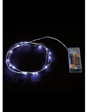 20 LED White Wire Micro Lights - White