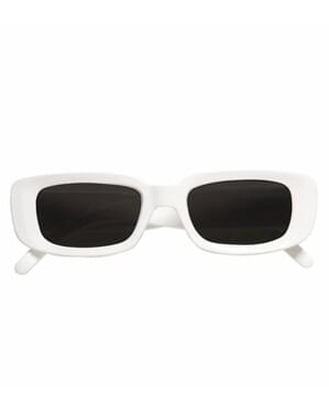 White rectangular glasses