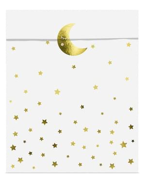 6 Star & Moon Party Bags - Golden Sky