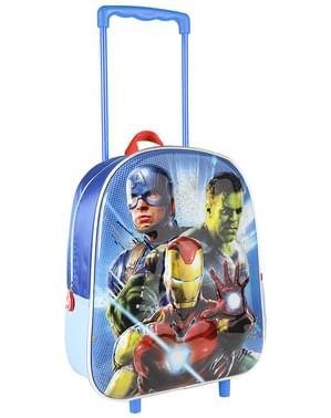 Mochila com rodas 3D The Avengers metalizada