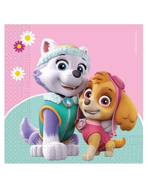 20 Paw Patrol Skye & Everest Servetter (33x33cm)