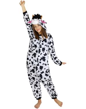 Onesie koe kostuum voor volwassenen