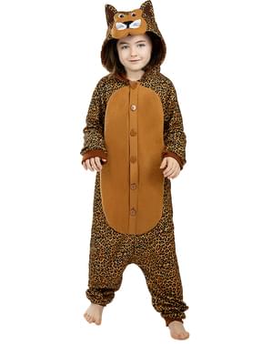 Onesie luipaarden kostuum voor kinderen