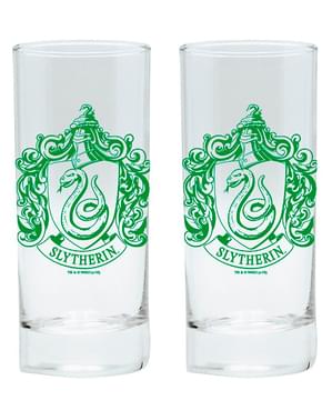 2 glas Slytherin vapen - Harry Potter