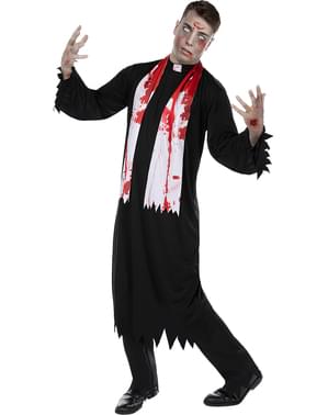 Costume da prete zombie da uomo