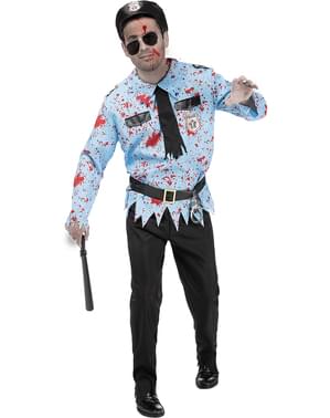 Zombie Police Officer Costume for Men Plus Size