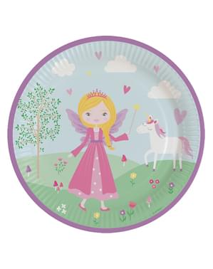 8 Princess Plates (23cm)